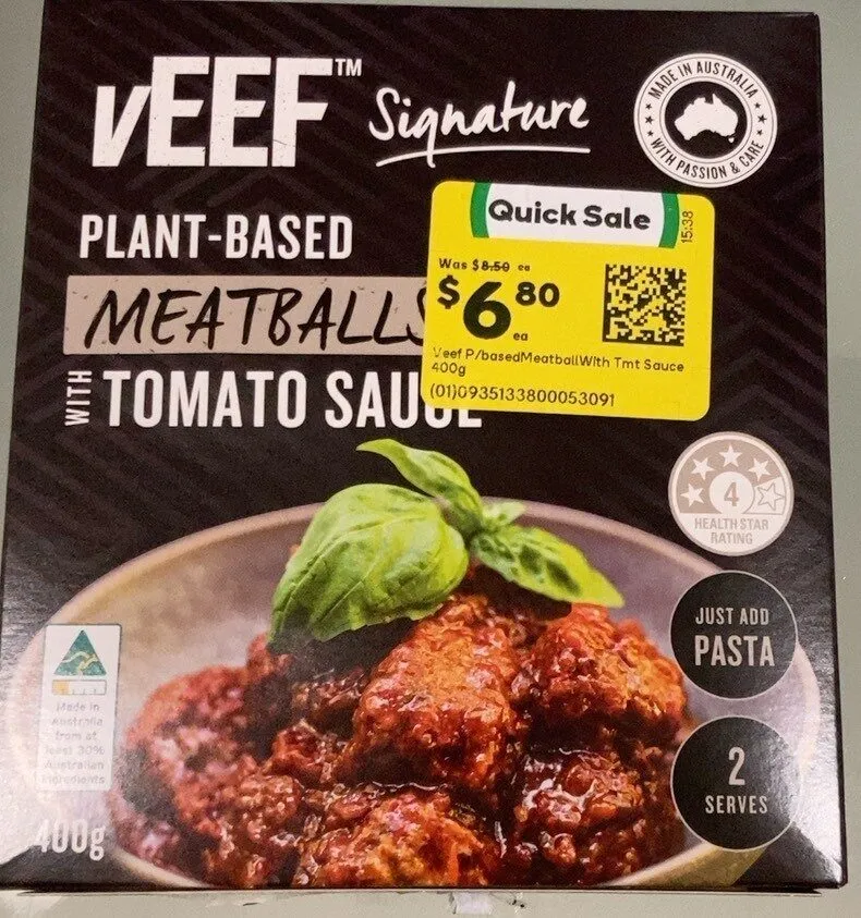 Plant-based meatballs with Tomato sauce