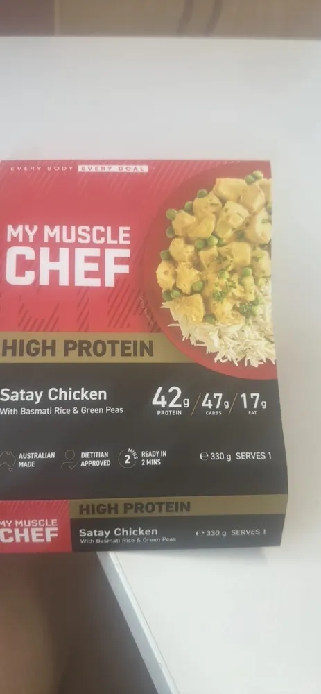 Satay Chicken With Basmati Rice & Green Peas
