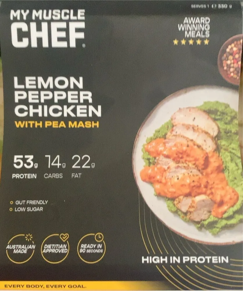 Lemon Pepper Chicken With Pea Mash