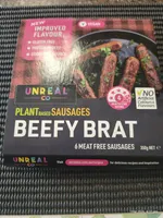 100% Plant Based Meaty Range Beefy Brat Sausages