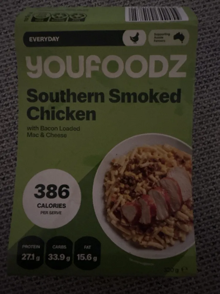 Southern Smoked Chicken with Bacon Loaded Mac & Cheese