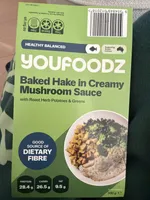 Baked Hake In Creamy Mushroom Sauce