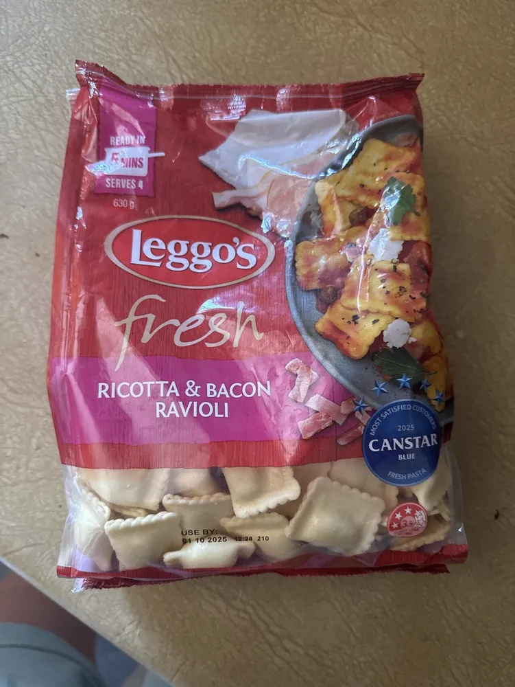 Ricotta And Bacon Ravioli