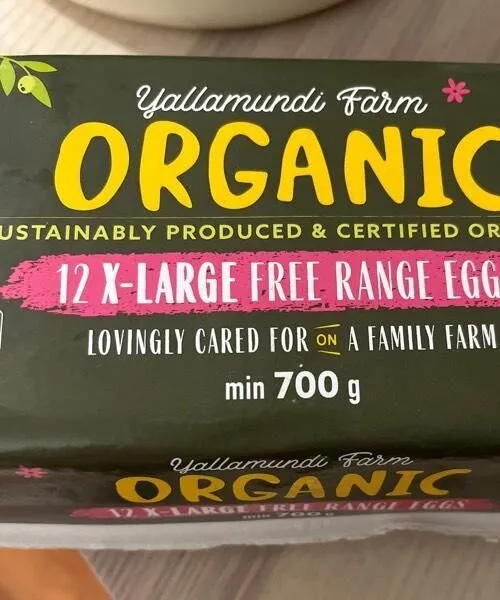 Organic 12 X-Large Free Range Eggs
