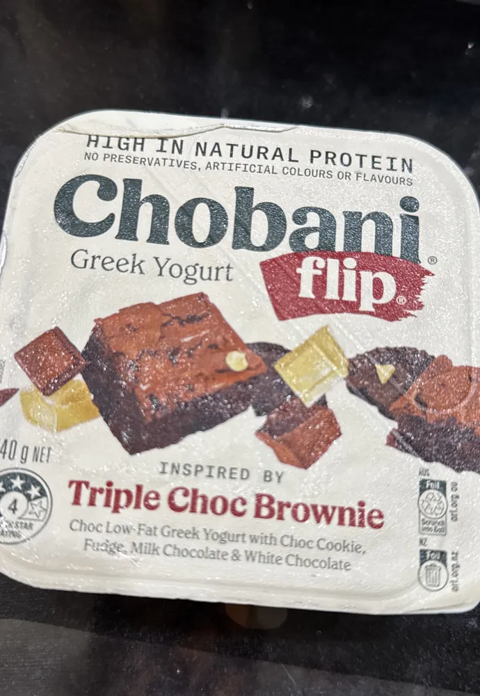 Greek Yogurt flip Inspired By Triple Choc Brownie