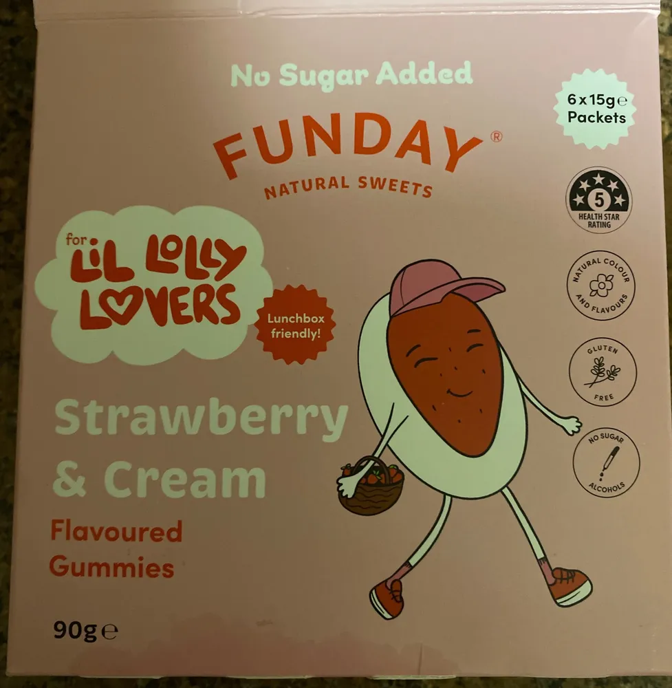 Strawberry and cream gummies