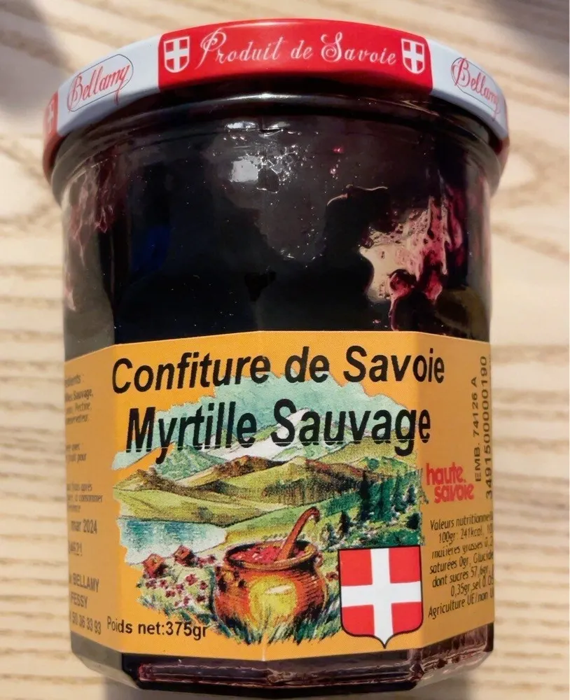 Confiture de Savoie myrtille sauvage