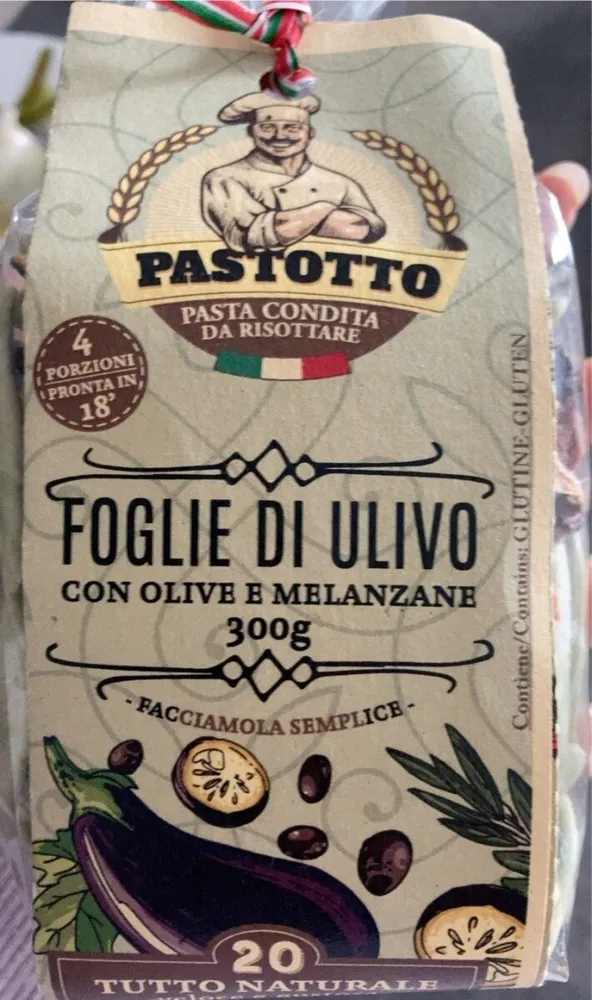 Pasta con olive e melanzane