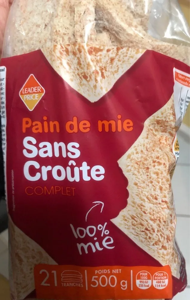 Pain de mie sans croute