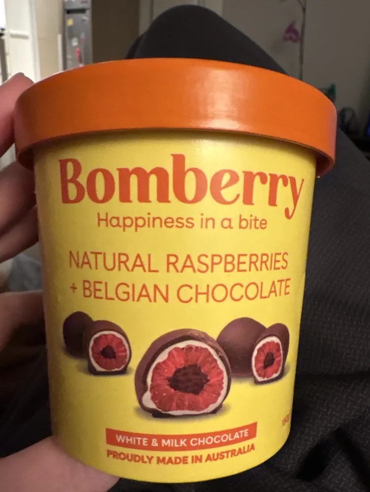 NATURAL RASPBERRIES + BELGIAN CHOCOLATE