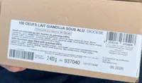 Oeufs Lait Gianduja
