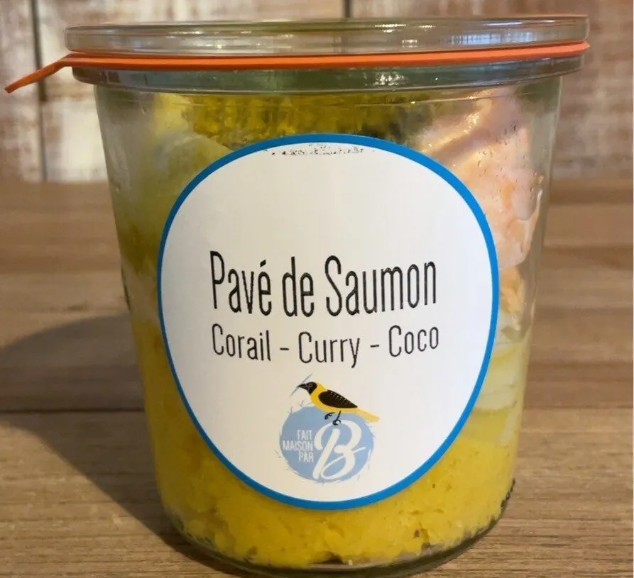 Pavé de saumon corail-curry-coco
