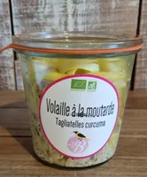 Volaille à la moutarde tagliatelles curcuma