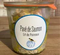 Pavé de saumon lit de poireaux