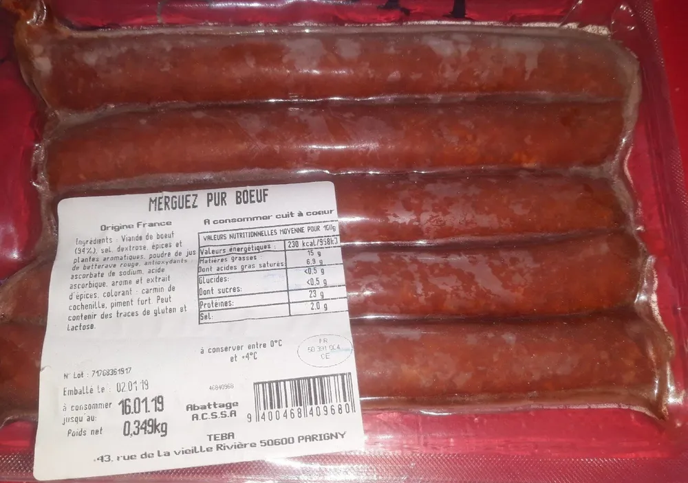 Merguez pur boeuf