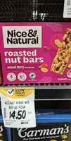 Roasted nut bars mixed berry with chia