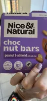 Nice & Natural choc nut bars peanut & almond with milk choc