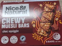 Nice & Natural Chewy Museli Bars Choc Squiggle