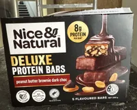 DELUXE PROTEIN BARS peanut butter brownie dark choc