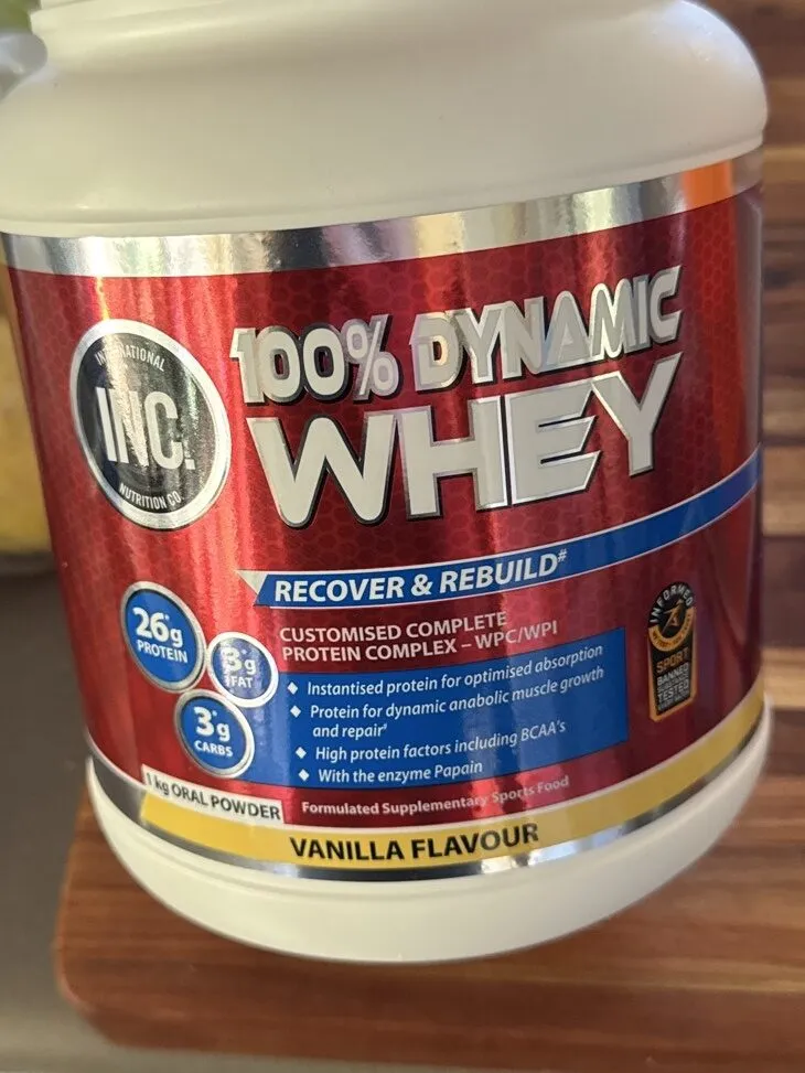 100% Dynamic Whey Vanilla Flavour
