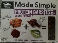 Made simple protein bars cacao brownie