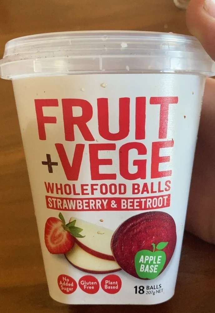 Wholefood Balls Strawberry & Beetroot