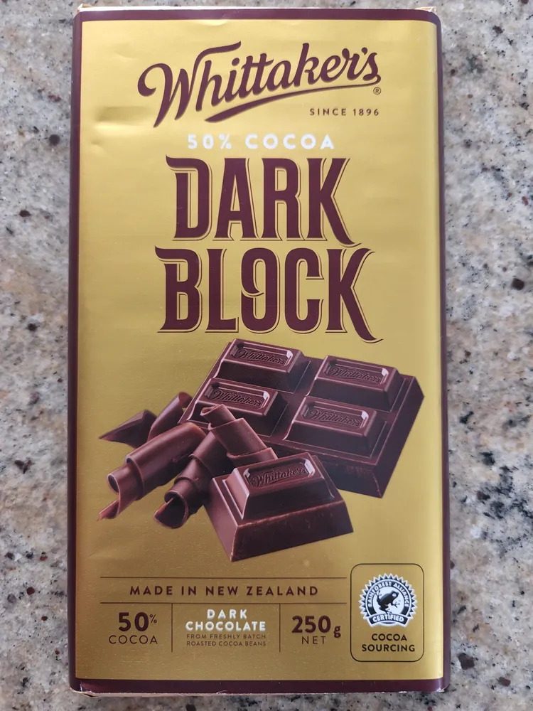 whittakers dark chocolate