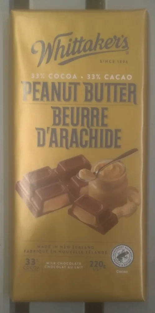 33% Cocoa Peanut Butter Milk Chocolate Bar