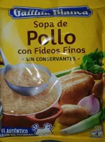 Sopa de pollo con fideos finos