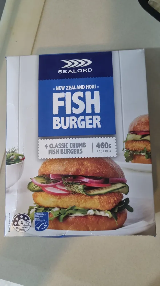 New Zealand Hoki Fish Burger