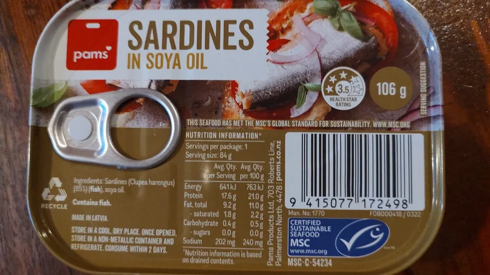 Sardines In Soya Oil