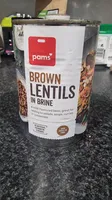 Brown lentils in brine