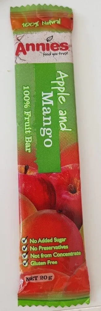 Apple and mango 100% fruit bar