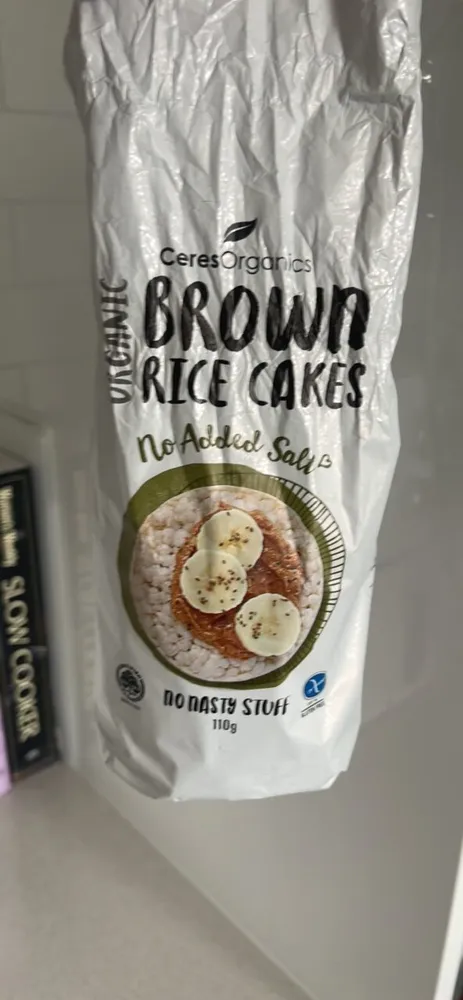 organic BROWN RICE CAKES no added salt