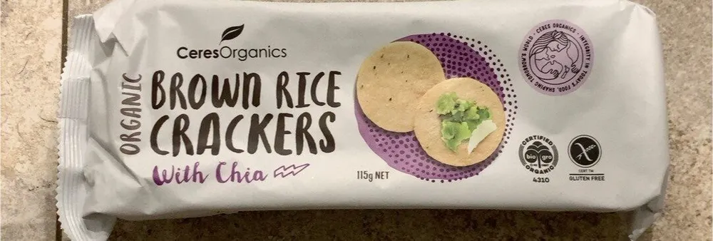 organic CHIA & BROWN RICE crackers