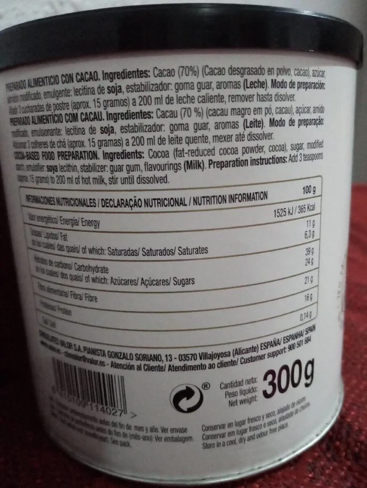 Cacao negro soluble
