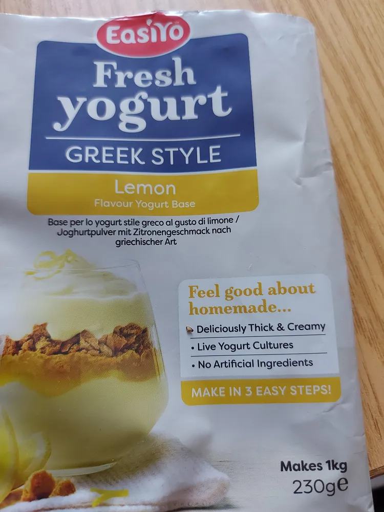 Easiyo , Fresh yoghurt Greek Style Lemon