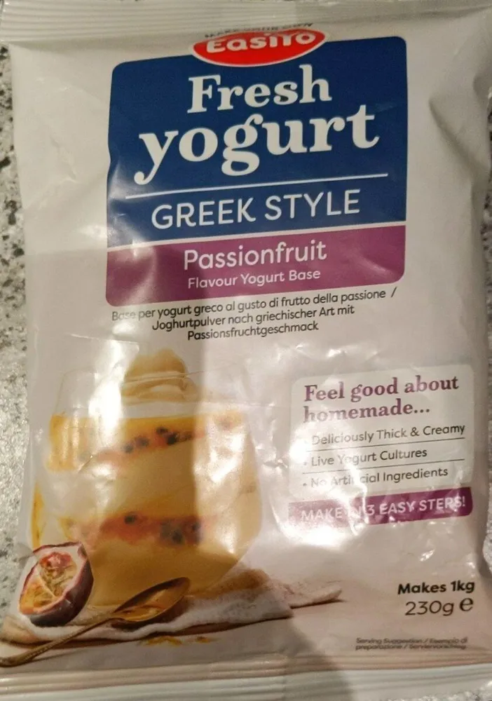 Fresh yoghurt Greek style passionfruit