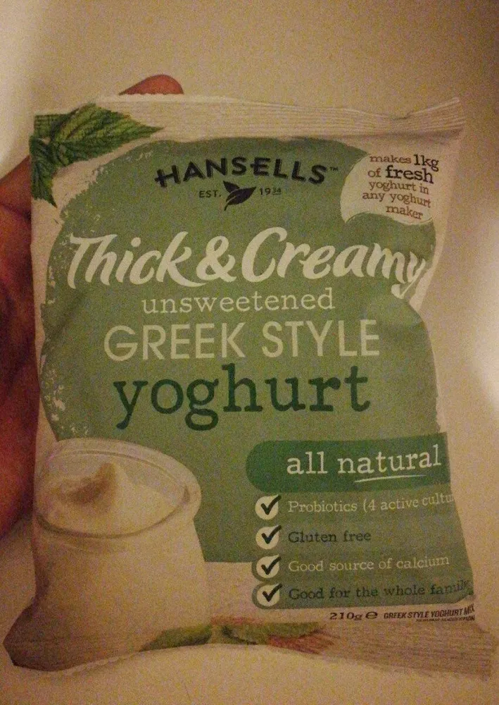 Thick & Creamy unsweetened greek style yoghurt