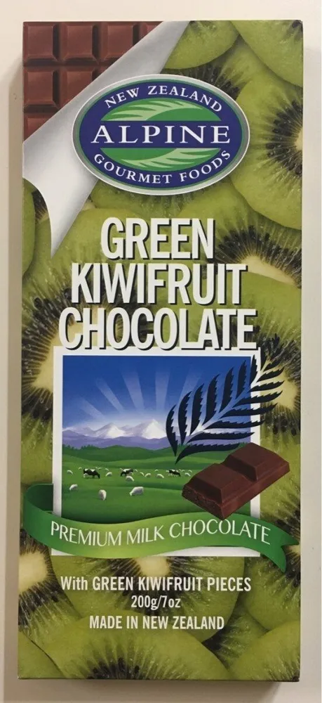 Green kiwifruit chocolate