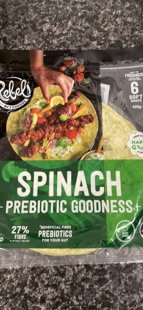 Spinach tortillas