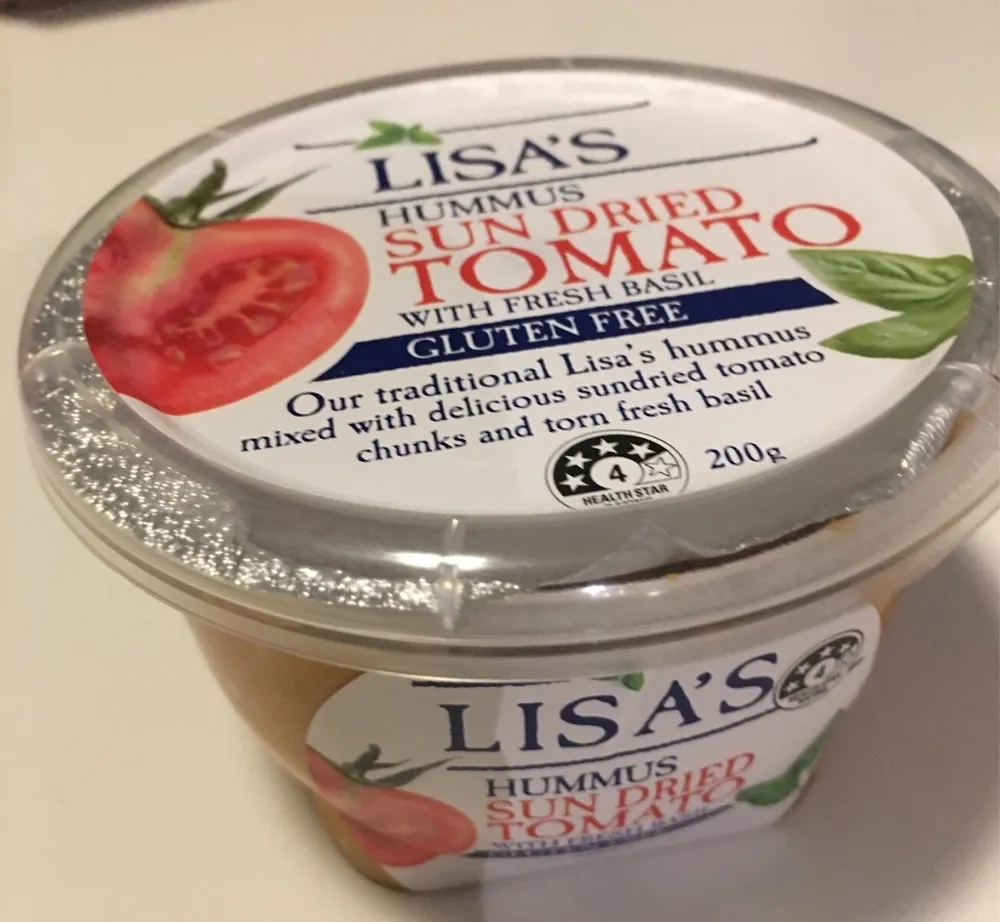 Lisas Hummus Sundried Tomato