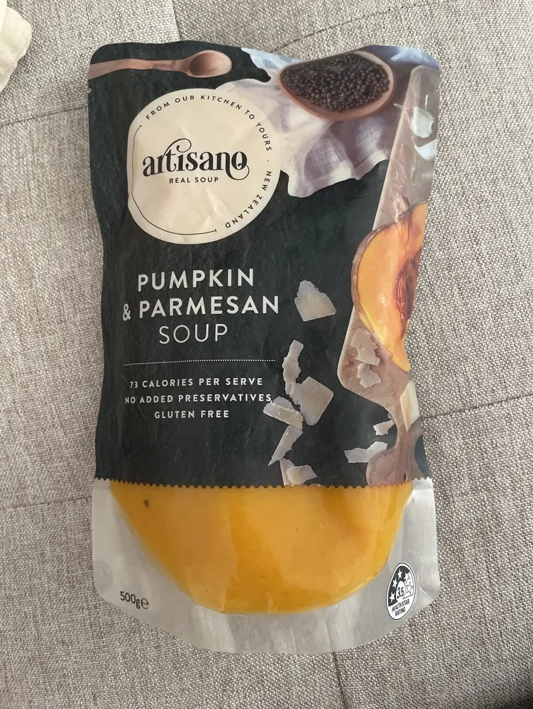 Artisano Fresh Soup Pumpkin Parmesan Pouch