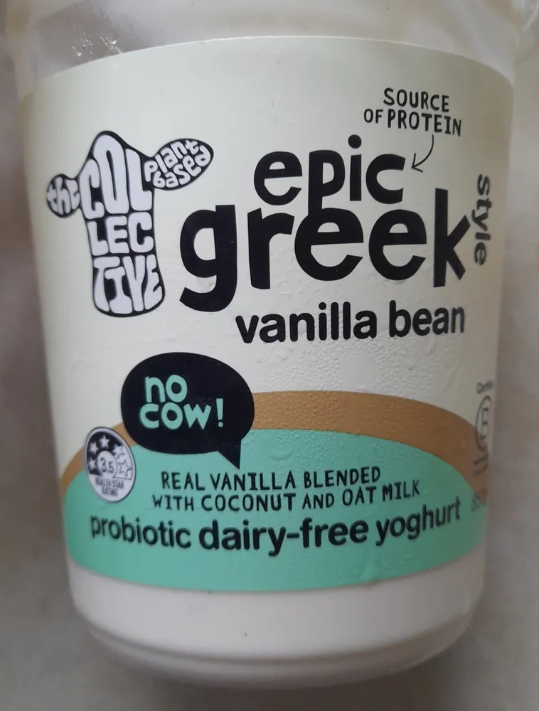 epic greek style vanilla bean probiotic dairy-free yoghurt