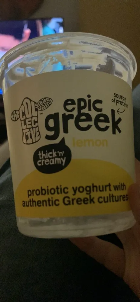 epic greek lemon probiotic yoghurt with authentic Greek cultures