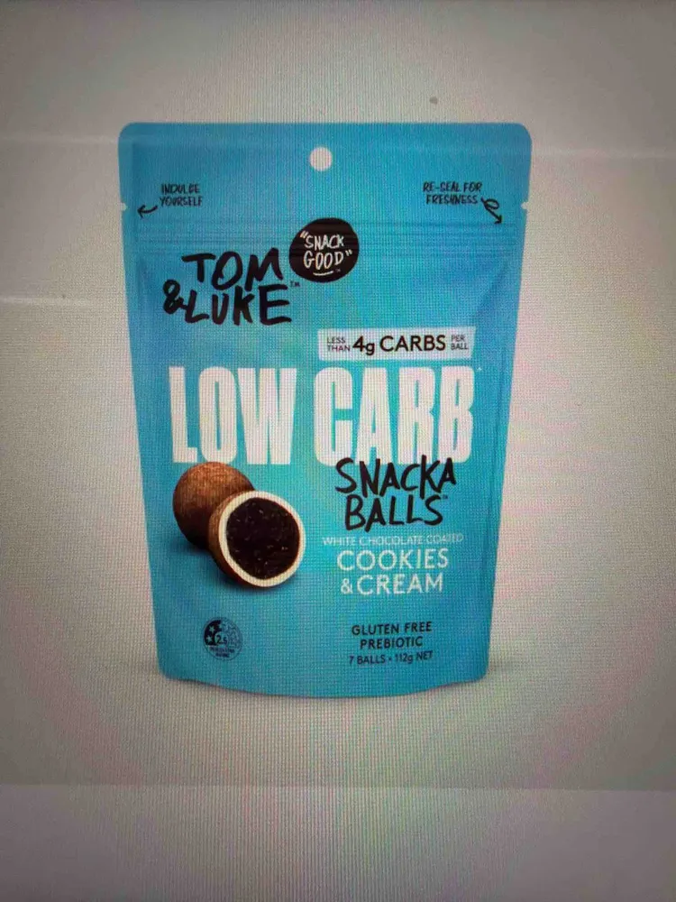 Low Carb Snackaballs White Chocolate Coated Cookies & Cream
