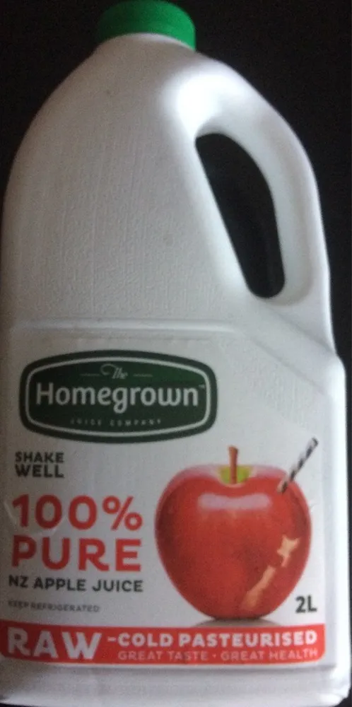 100% pure NZ apple juice