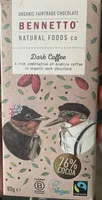 organic Fairtrade chocolate dark coffee