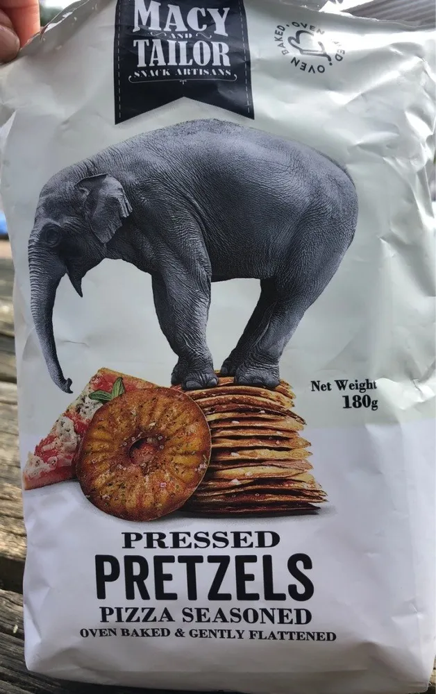 Pressed pretzel pizza seasoned