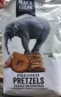 Pressed pretzel pizza seasoned
